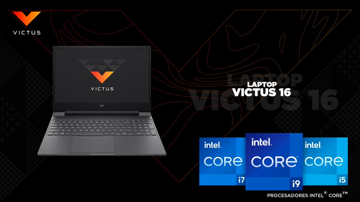 Con  tu #Victus16 tus juegos y tareas diarias temblarán. Sus procesadores Intel®  Core™ te brindan la máxima  flexibilidad y una experiencia de juego  inigualable🕹🚀