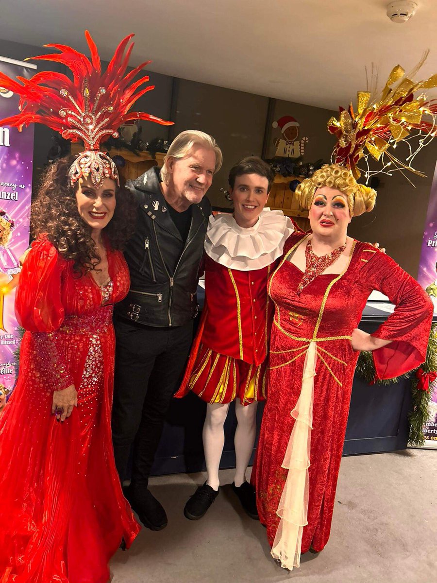 Delighted to catch up with my great friend Johnny Logan the Liberty Panto . He loved it!! #eurovision #malmo