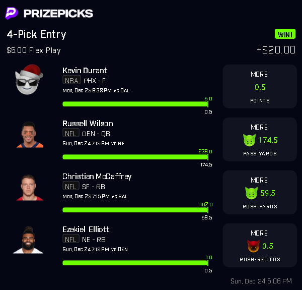 ClutchDp's tweet photo. Christmas payouts ain't too bad 🤷🏻‍♂️ Use code:
PR-M1Z0KL8 when signing up for Prize Picks😁 #prizepicks #sportsbettingtwitter #Christmas https://t.co/B4BTB1YMsh
