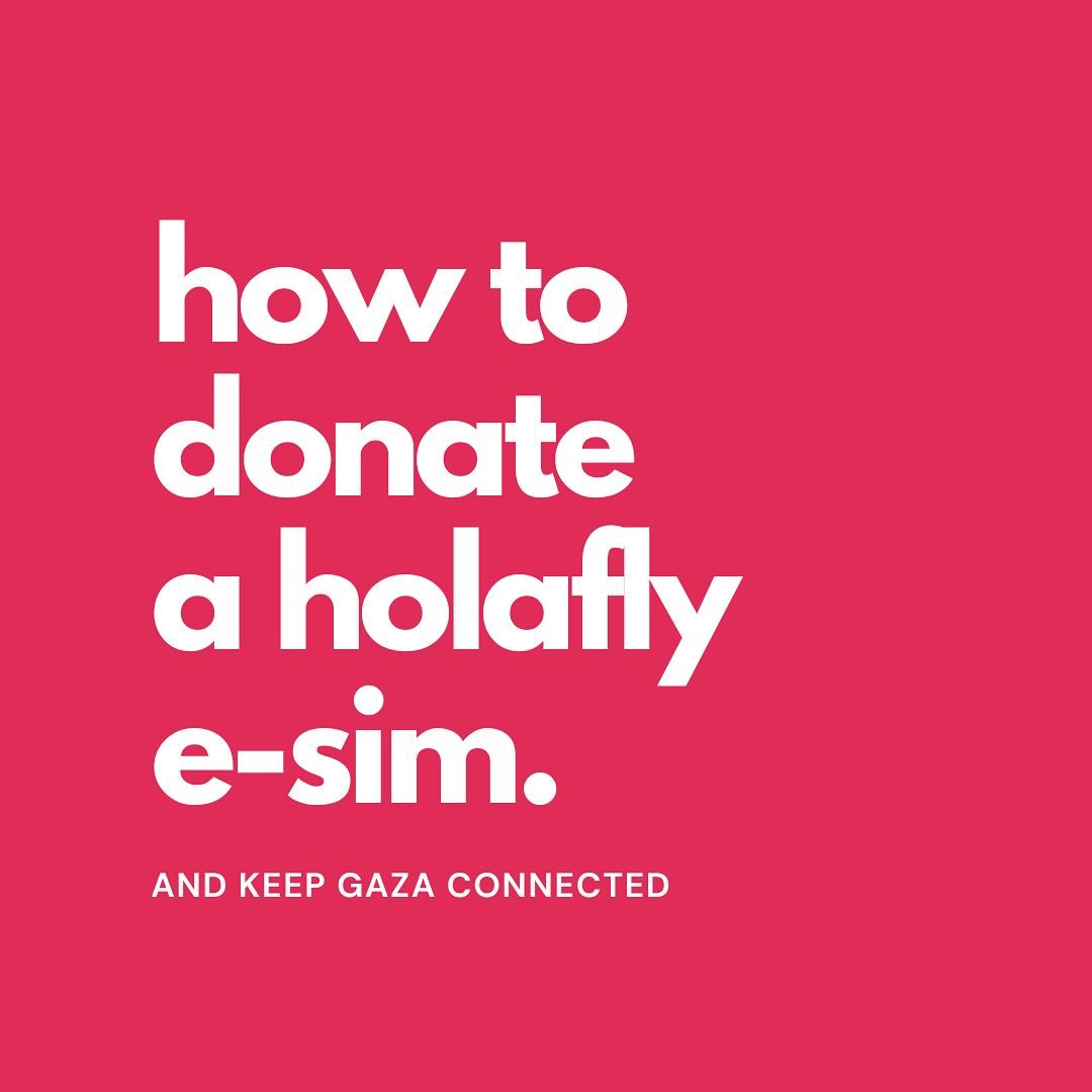 connectgaza's tweet photo. @Mirna_elhelbawi @Connectinghu_ Here's how to donate e-SIMs to Gaza:
1. Get the Holafly app: https://t.co/1rZHOSdfp3
2. Search Isr-eal Occupation
3. Pick an option.
4. Screenshot QR code.
5. Email to gazaesims@gmail.com.
Details in our profile. Thanks for your support! 🌍💙 https://t.co/VpRtNIyw3P