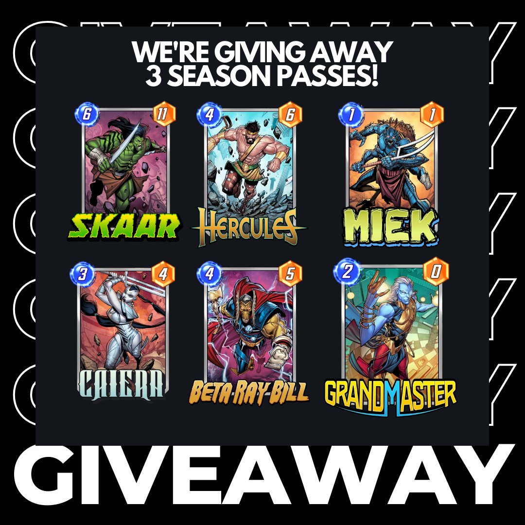 📢SEASON PASS GIVEAWAY TIME📢

IT'S THAT TIME AGAIN

I'm giving away THREE season passes 

To enter: 
✅Follow, like, retweet
✅Subscribe to YouTube: bit.ly/3X0ZoMU
✅REPLY with the card you're most excited for