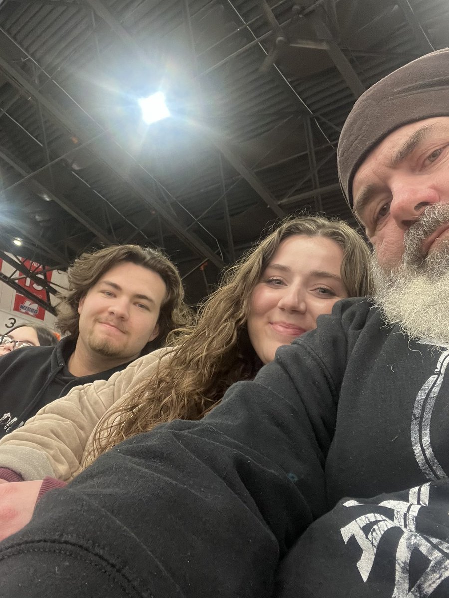 Ready for some hockey tonight with my kids who bought dad a Christmas gift based on when I used to take them when they were little! Love these two!