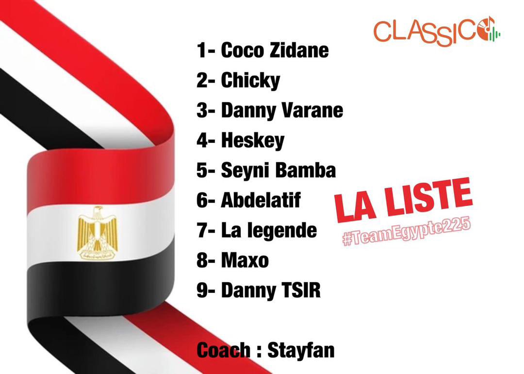 TeamEgypte225's tweet photo. 🔴 OFFICIEL !!!

LISTE OFFICIELLE DE LA TEAM EGYPTE POUR LE CLASSICO EDITION CAN 2023 !!! 

🔥🔥🔥🔥🔥🔥🔥🔥🔥🔥🔥🔥🔥 https://t.co/T5GlQxxwYJ