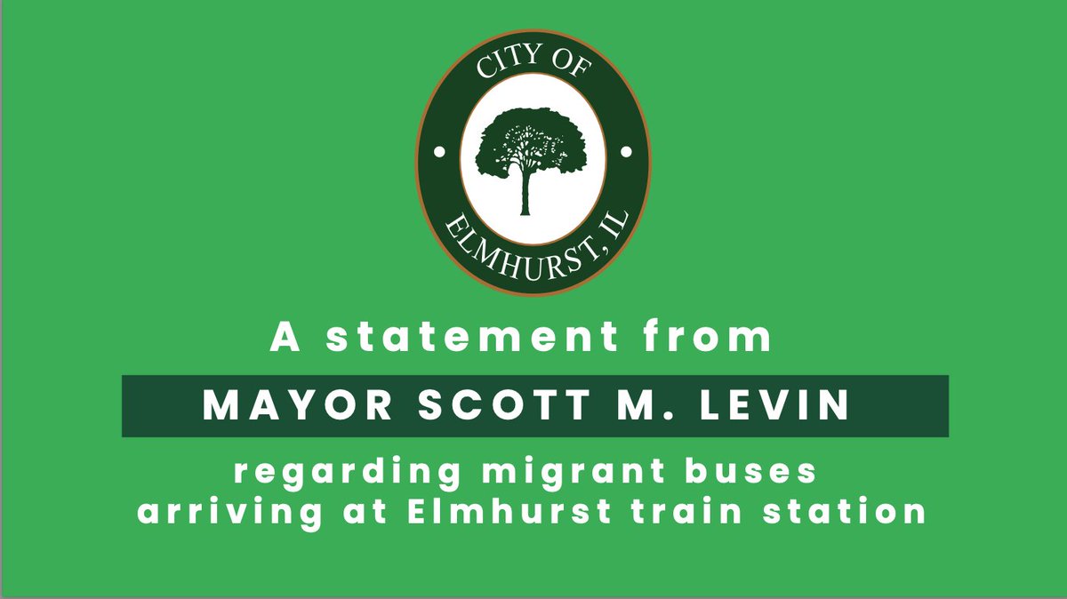 Neighbors,

Over the past week, seven busloads of migrants, all people who are seeking asylum, have arrived from Texas at Elmhurst’s Metra station.  This has caused significant consternation in our community.  There is a great deal manager.everbridge.net/pub/1393357720…