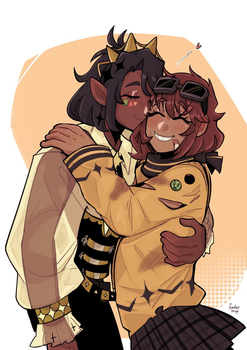 「adorable couple comms from this week! 」|ángela zapata (fantasmiyo)のイラスト