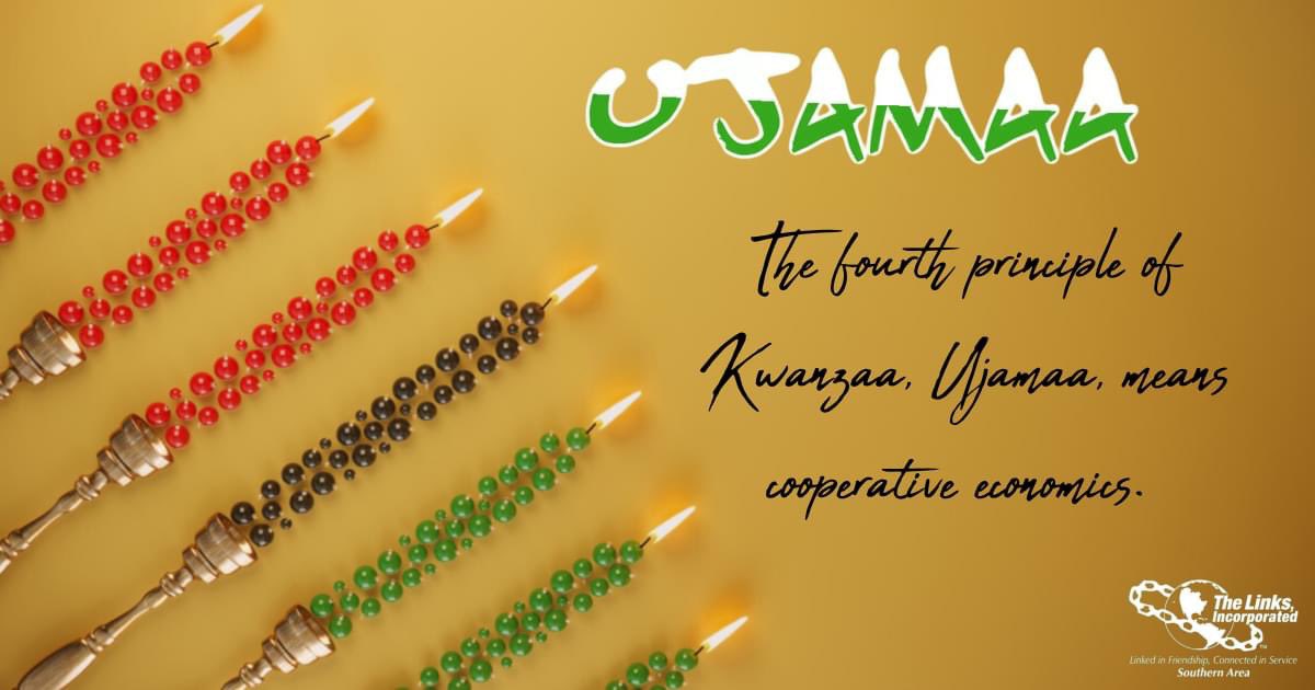 CamelliaLinks's tweet image. The fourth principle of Kwanzaa, Ujamaa, means cooperative economics. It's the foundation of what we've seen brought to life on social media with the popularity of the #BankBlack, #BuyBlack and #ShopBlack Movement.