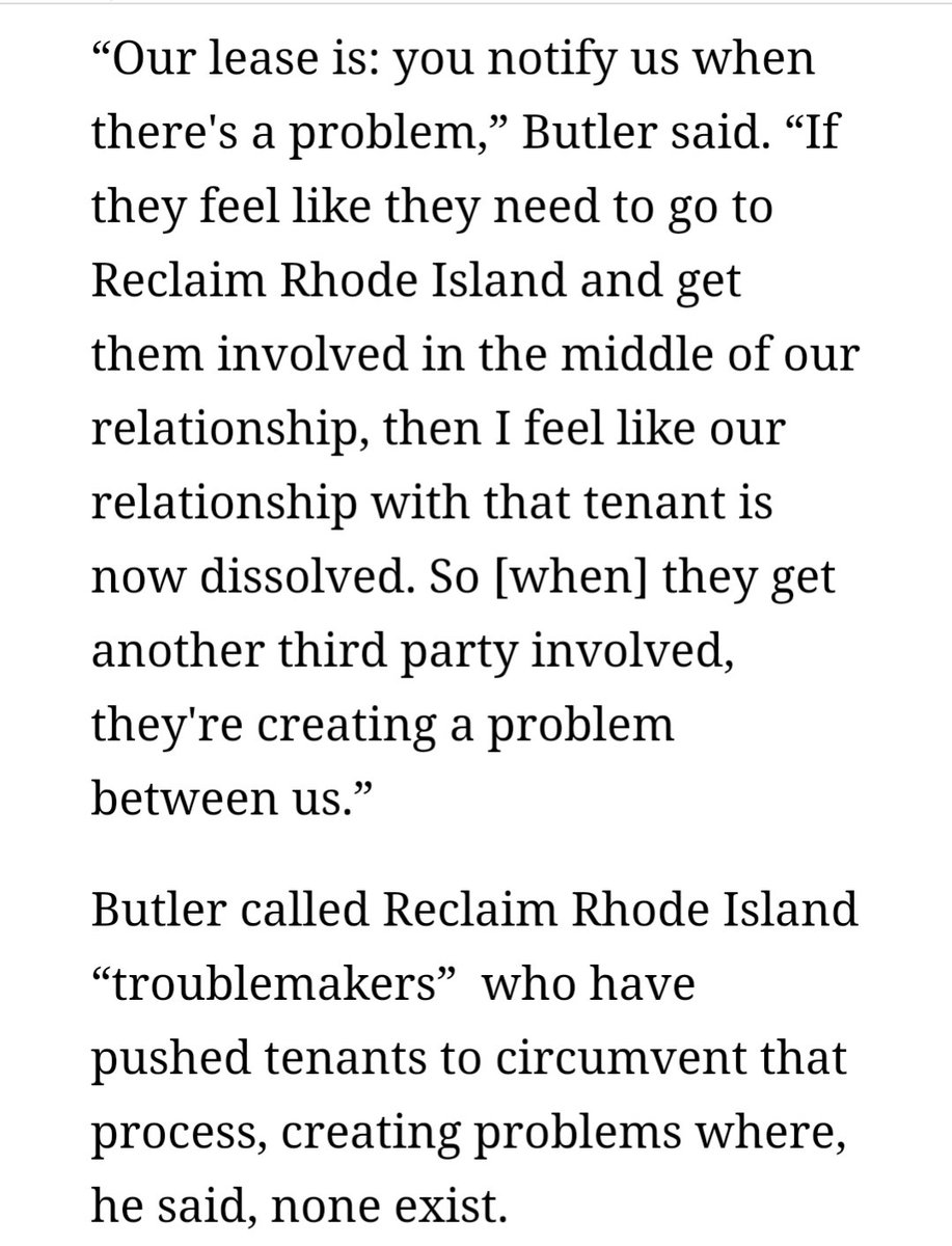 'Don't let the union come between us' rings just as hollow coming from a landlord as it does from a boss. Solidarity with our friends at @reclaimri who are fighting back against retaliatory, union-busting evictions! 

thepublicsradio.org/article/tenant…