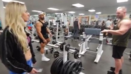 Painted pants aren't real pants - Kick streamer Natalie Reynolds gets  confronted for wearing questionable attire at gym, fans react