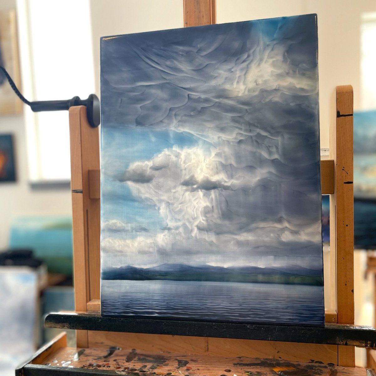 Thunder - 18”x24”, acrylic painting 
Last painting of 2023. Inspiration as always, Mother Nature. #artistontwt #art #artwitter #artwork #painting