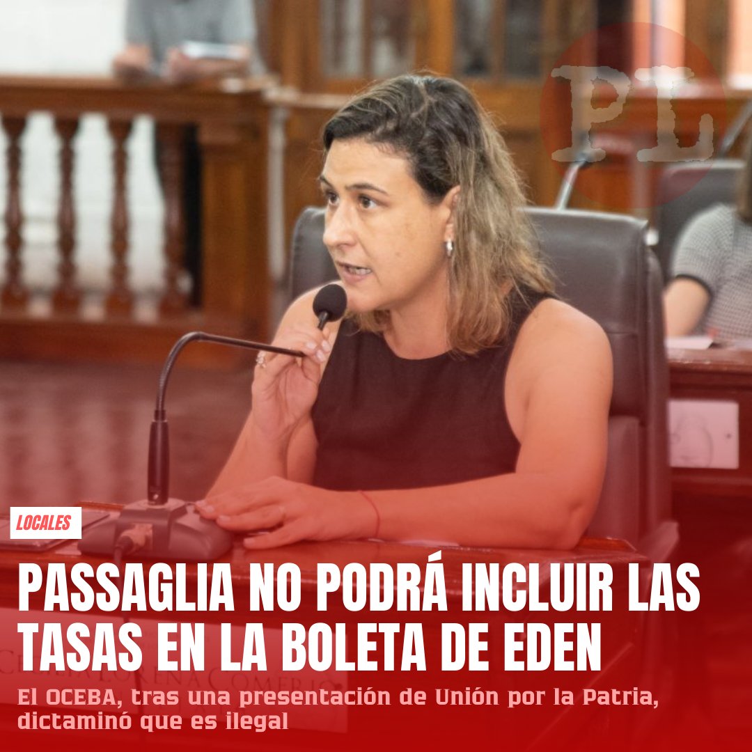 PrensaLibre_SN's tweet photo. #FueraDeLaLey
@passaglia_santi no podrá incluir las #Tasas municipales en la factura de EDEN; lo dictaminó el #OCEBA tras una presentación del #UxP
https://t.co/3JG0iNbJhB
#SanNicolás #PrensaLibreSN #SanNicolás https://t.co/4LxWRVfOwB