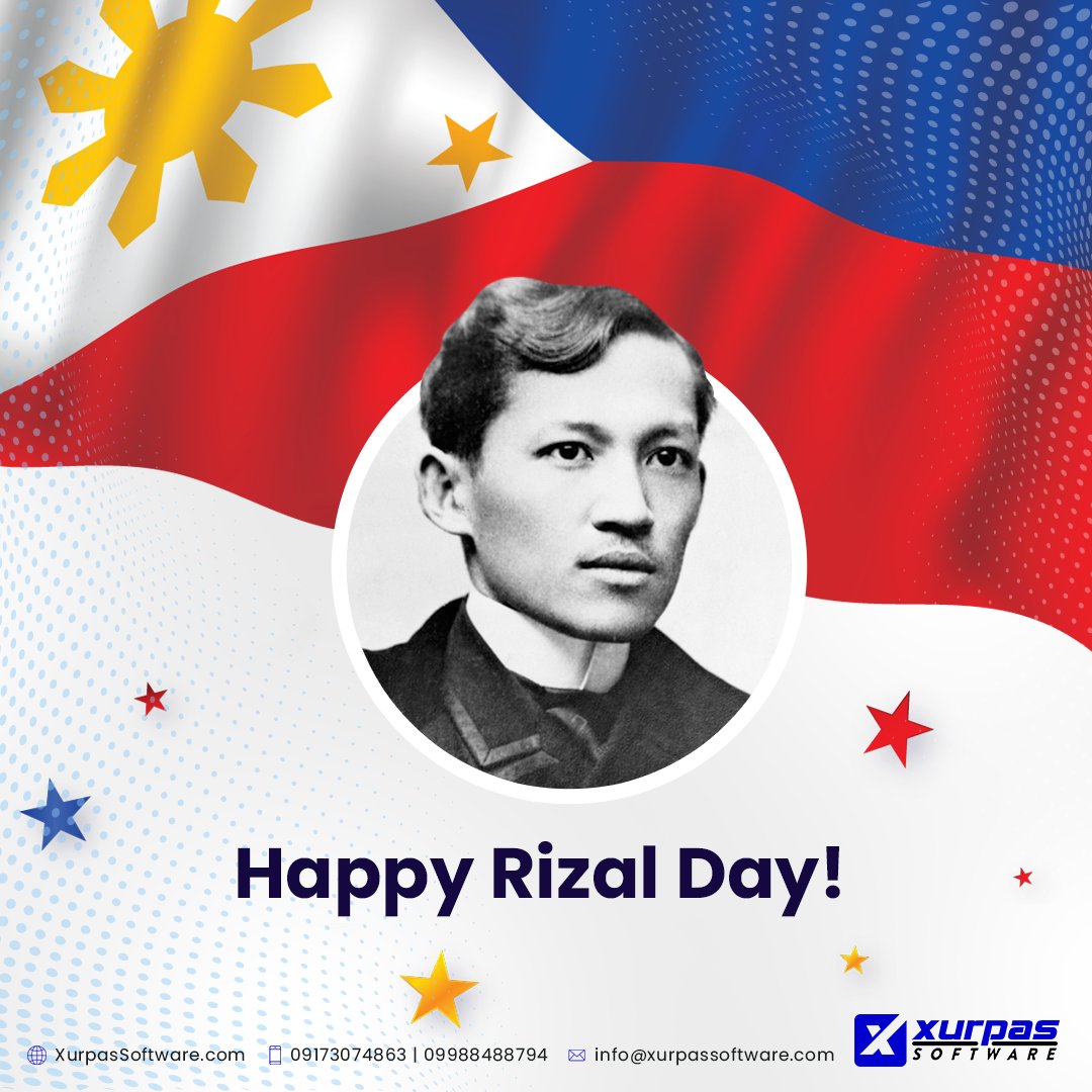 XurpasSoftware's tweet photo. ✨ From all of us at Xurpas Software, let's commemorate the spirit of patriotism and the pursuit of a better tomorrow. 

Happy Rizal Day! 🙏📜

 #RizalDay #PhilippineHero #InspirationForChange https://t.co/5hD6NRTvFn