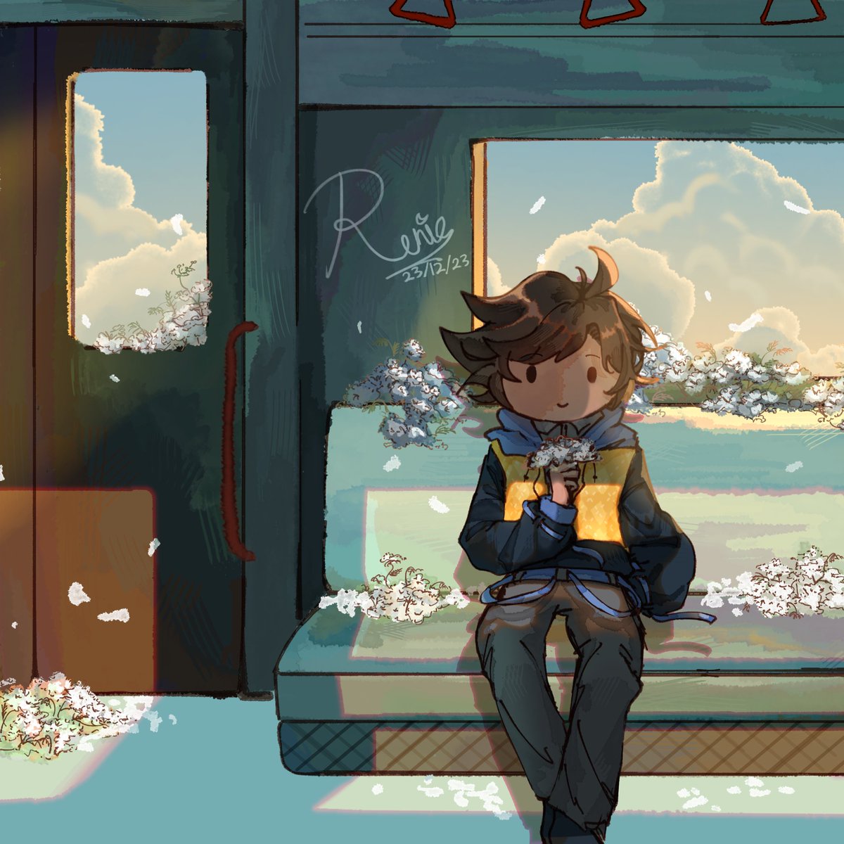RenQiuu's tweet photo. ITS DONEEE!!! The echo husbands and their flowers (not sure abt their trio name) 

#rekrapfanart #rekrap2fanart #branzyfanart #branzycraftfanart #thatchiefguyfanart #chieffanart https://t.co/lXXWmqHesc