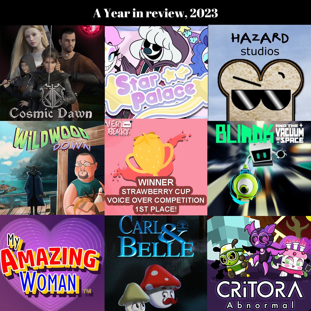MikeDelamorte's tweet photo. 2023 was an absolute blast! Thank you all for working with me to make these dreams a reality! 
@CrashableStudio @MoonBunniez @tedd_hazard
@CosmicDawn7 @ChangingdayVR @VeryBerryStudio
@MyAmazingWoman @steinmetz_pic @CRiTORA_NET
#voiceactor #NewYear2024 https://t.co/la9jFJ9Qil