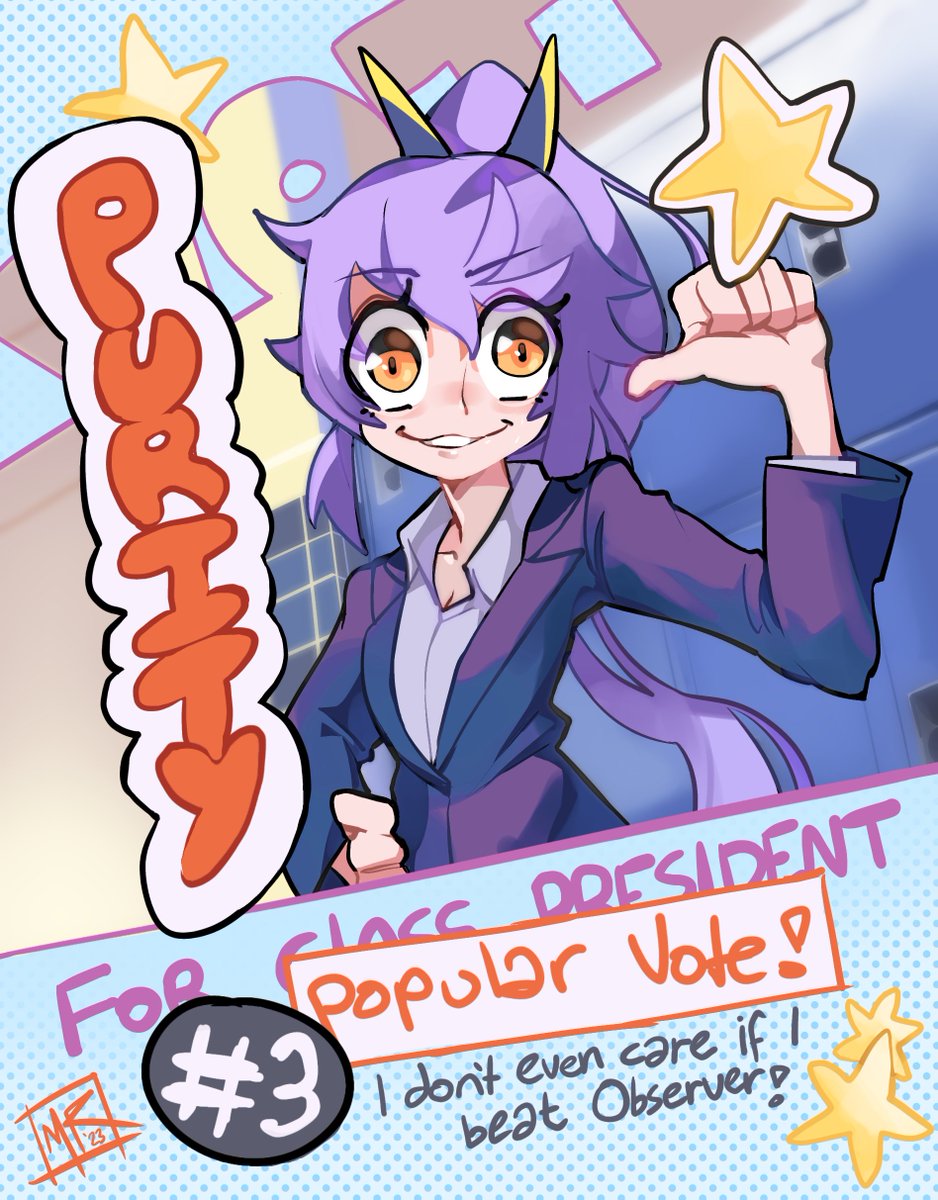 FunGusHere's tweet photo. Vote Purity! (WHATTYA MEAN I MISSED THE POPULAR VOTE!? I JUST STARTED MY CAMPAIGN! Rigged I tell you, this is Observer's doing, gatekeeping, girlbossing me from 3rd! Bluey up there dogging us down! Everyone loves me! This isn't f-) #AzurLane https://t.co/fsuRe67pRc