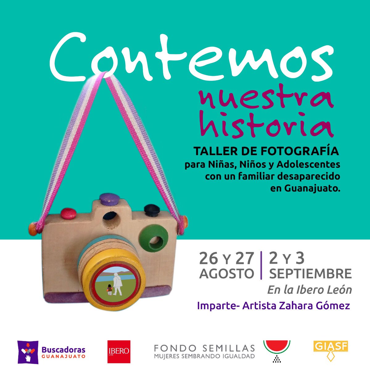 Buscadoras_Gto's tweet photo. @FondoSemillas @AcentoLocal @recetario_mx @DanielareaRea @ale_diazcastro @boell_MXCA @UEenMexico @IMDHyD @IberoLeon @mahg_mx @MxTrinitate @AcuarioInbursa @ExploraLeon @ColectivoJusti1 En el #verano, en @IberoLeon con la Artista Zahara Gómez, tuvimos el taller de fotografía para Niñas, Niños y Adolescentes con un ser querido ausente en #Guanajuato.
En este espacio trabajamos los derechos de NNA con las cuidadoras y un diagnóstico de afectaciones con #GIASF https://t.co/dd3FMzsDVo