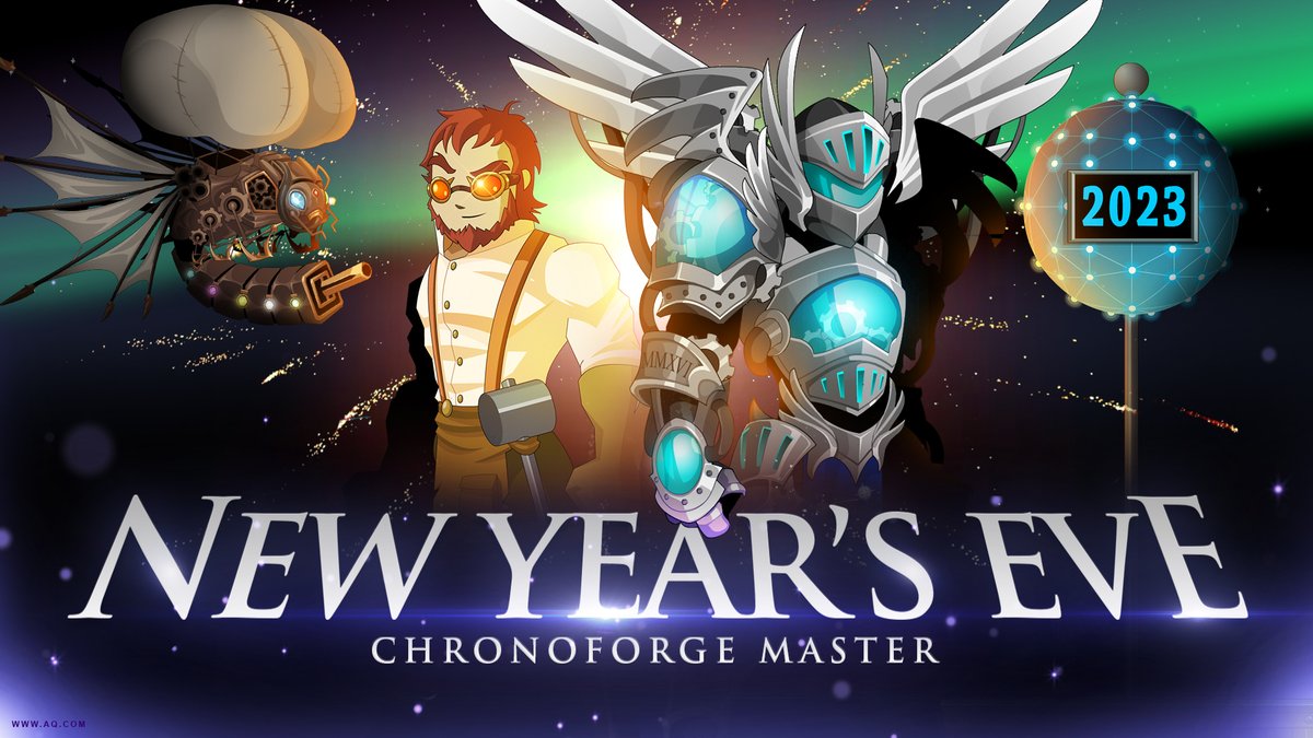 Journey to the Chronoforge, where Chronomancy tools and timepieces are created. Complete Sir Wimey's quests to gather raw gem resources to feed to the Gem Forgemaster. Defeat him to unlock rewards just in time for the New Year! AQ.com