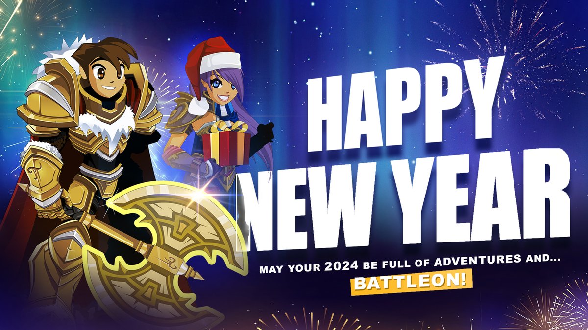 The Eternal Dragon of Time shifted the clock forward so our New Year's Eve celebration begins NOW! Log in and give one last battle-cry for 2023, then /join newyear. Watch the 2023 New Years Ball drop, the fireworks burst, and get your /party on for 2024! AQ.com
