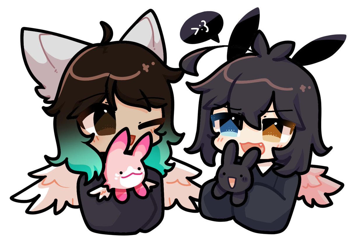 KoikeTsuki's tweet photo. 2 goobers and their creeturs https://t.co/j2IMaRbKLg