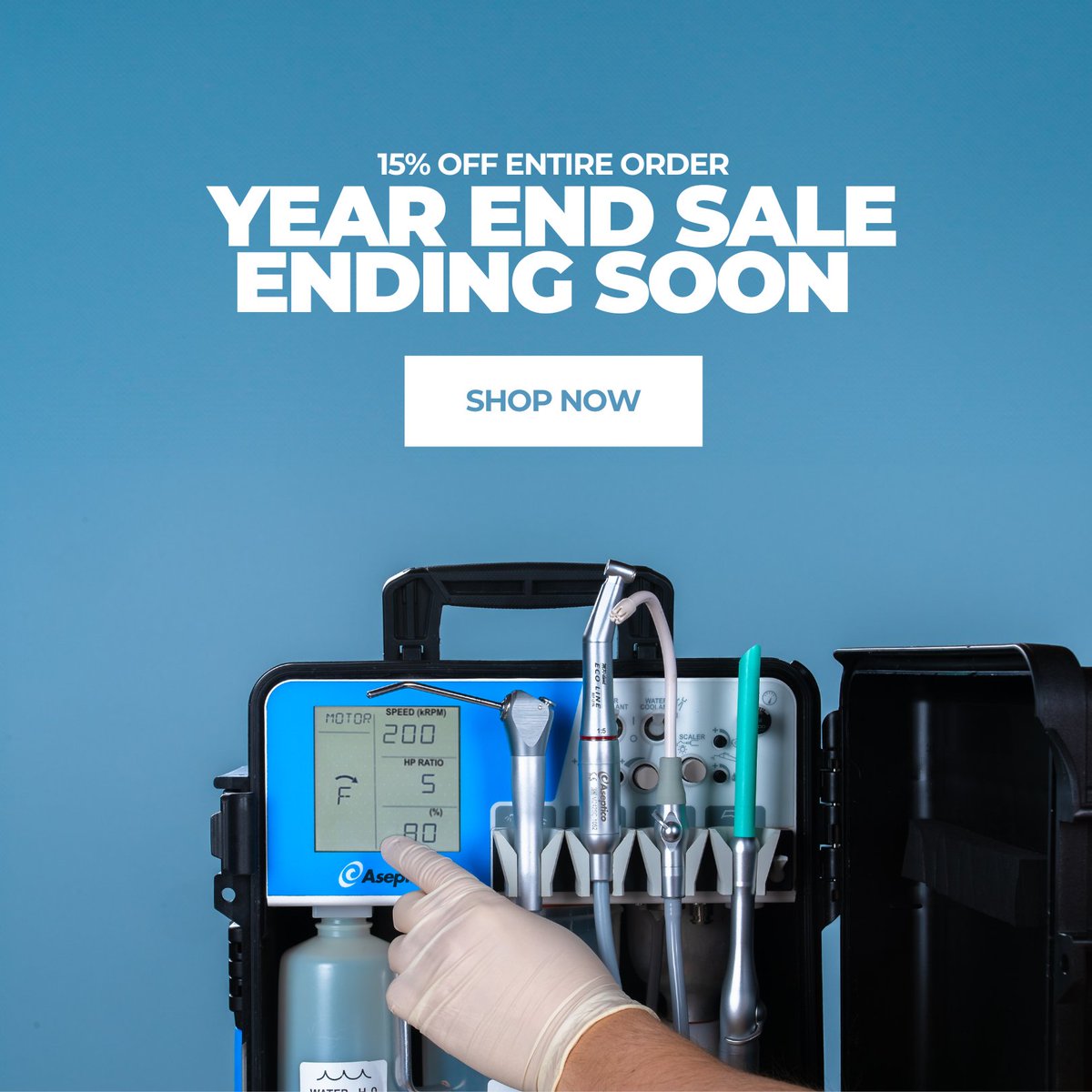 🎉 Last Call for Year-End Savings! Our 15% off sale ends in less than 72 hours. Don’t miss out on upgrading your dental practice with Aseptico's trusted equipment. Shop now and save with code 'YEAREND23'! #Dentistry

Shop online at Aseptico.com/store