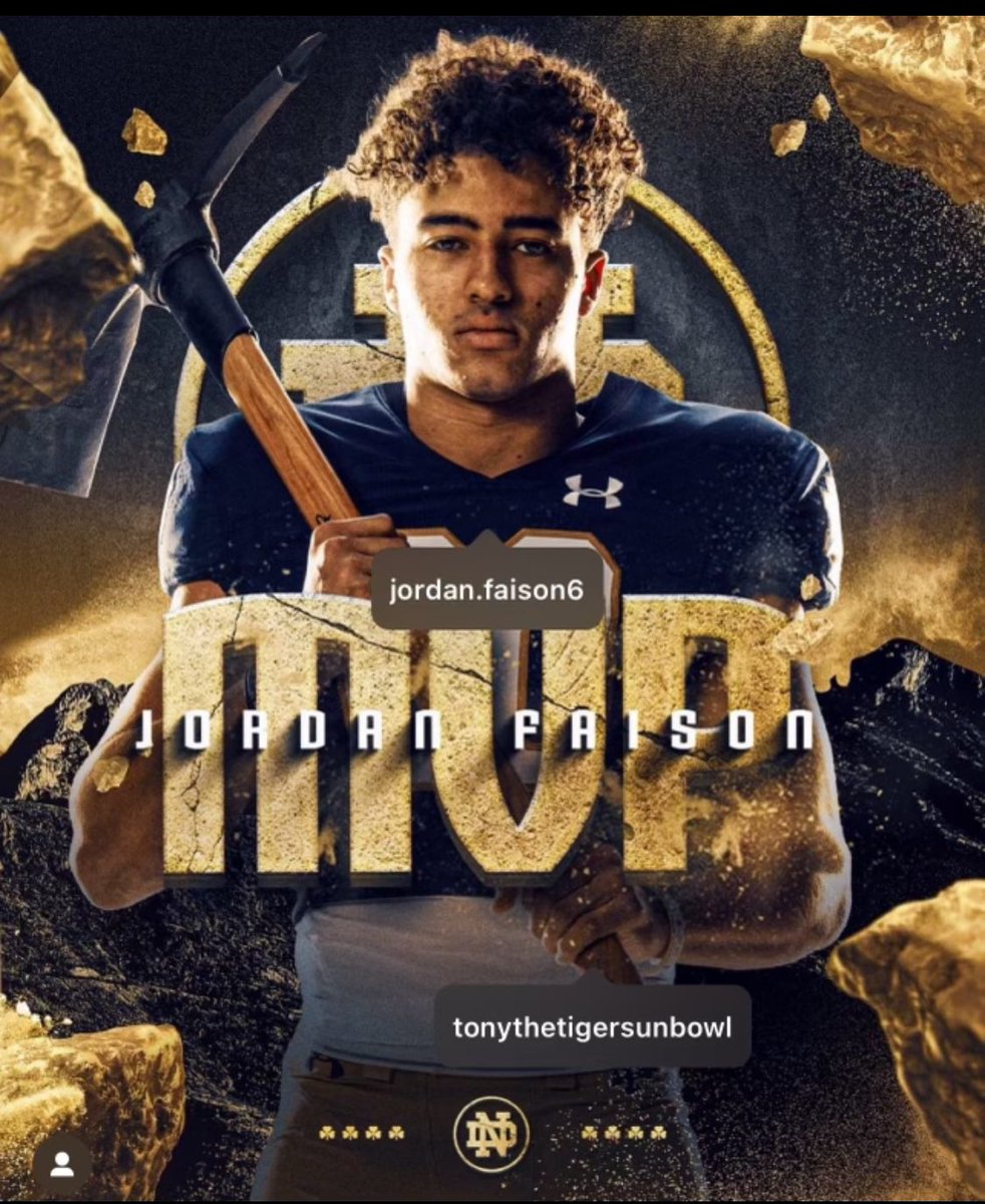 Congratulations <a href="/Jordan6Faison/">Jordan Faison</a> on being MVP of the Sun Bowl!
