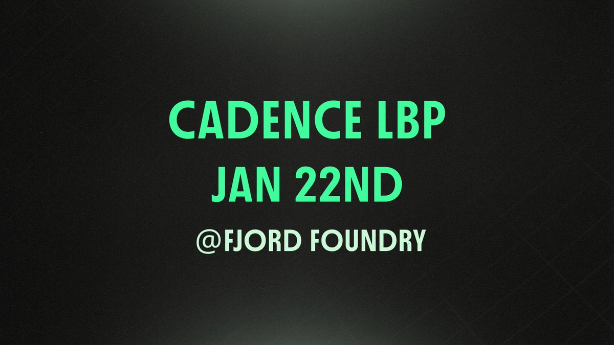 We'll be moving the LBP to Jan 22nd so we can have the first LBP with a referral and point system for our community 🎶

Through Cadence's referral program, participants will earn incentives for contributing to our LBP

Stay tuned for more info
