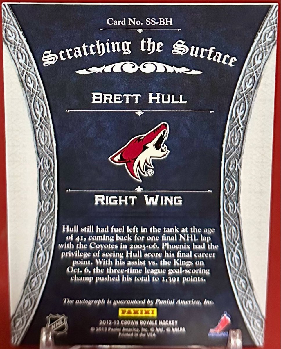 SODCards's tweet photo. 2012-13 Panini Crown Royale Scratching the Surface Signatures #SSBH Brett Hull #Coyotes #Flames #Blues #Stars #RedWings #HOF #thehobby #hockeycards #sportscardsforsale
$51.99 BIN or Best Offer
https://t.co/O8LSi5IqyR https://t.co/negoYvlZyU