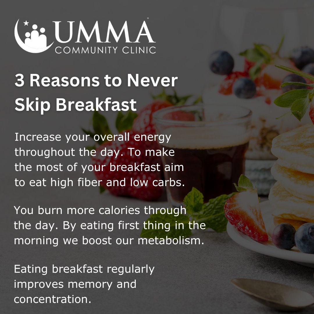 Eating breakfast regularly has important health benefits. Here are a few benefits associated with eating breakfast.