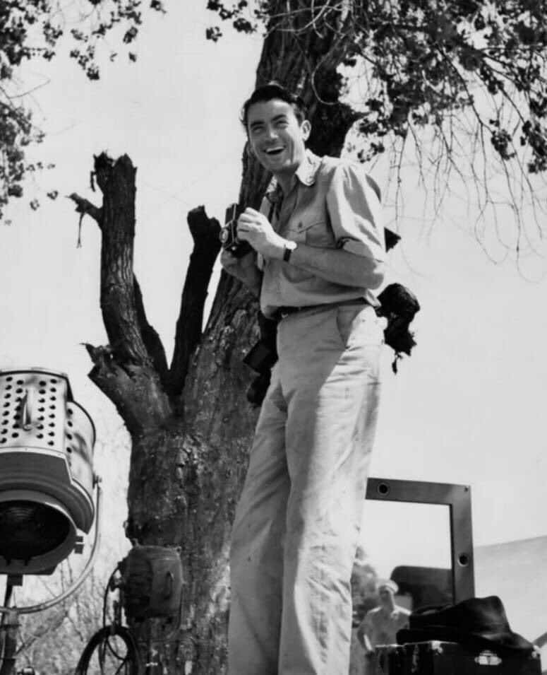 gregory peck on location in mexico during the filming of ‘the macomber affair’ (1947).
