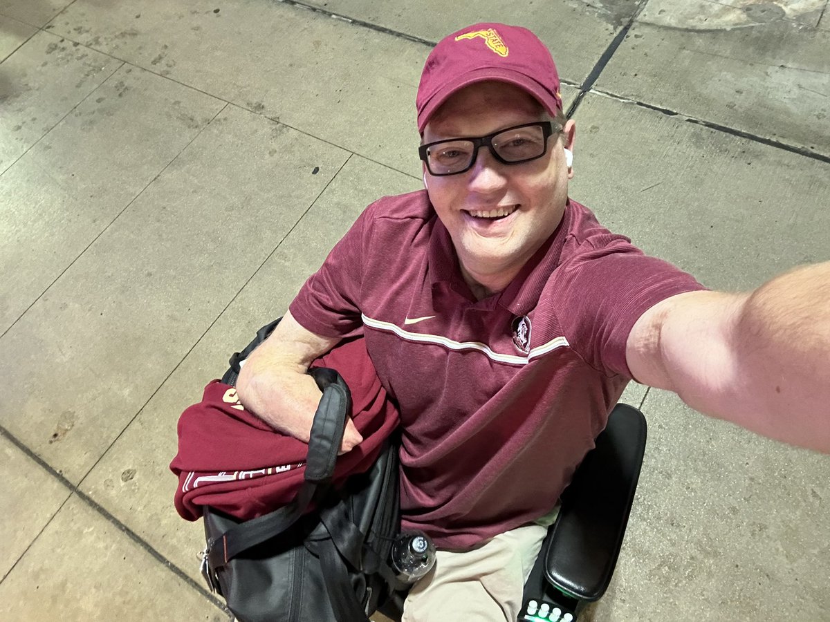 Lady at the @FLLFlyer Airport Taxi Stand: “Are you a coach for @FSUFootball?” Haha, this armchair, er wheelchair quarterback could not be more unqualified to coach the #UNCONQUERED #Noles, but I do have some thoughts about accessibility at Doak Campbell Stadium! 🤣 #FSUTwitter