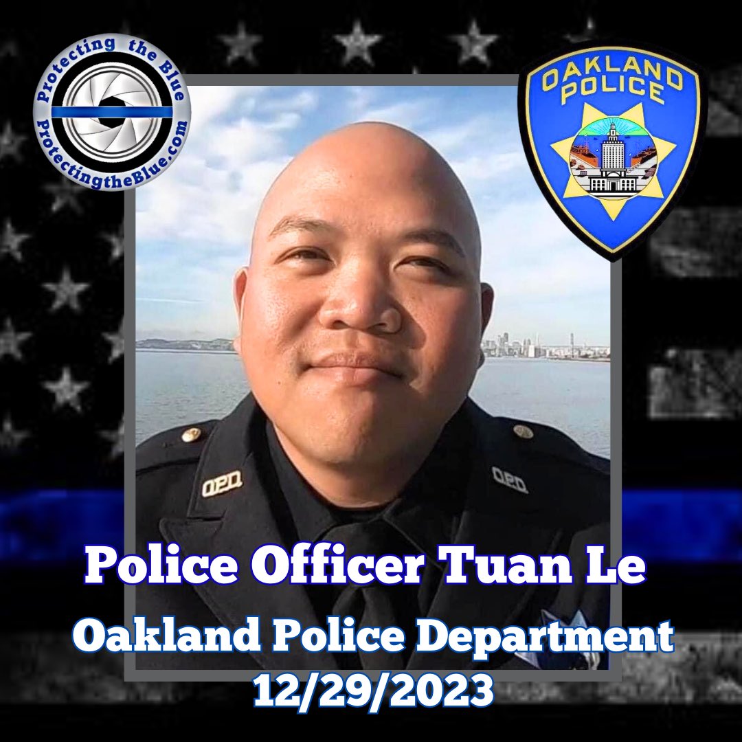 RIP. California Police Officer Tuan Le was murdered when he was shot and killed when he responded to a burglary call. Police Officer Le is survived by his wife and mother. STOP SHOOTING MY POLICE OFFICERS!!!