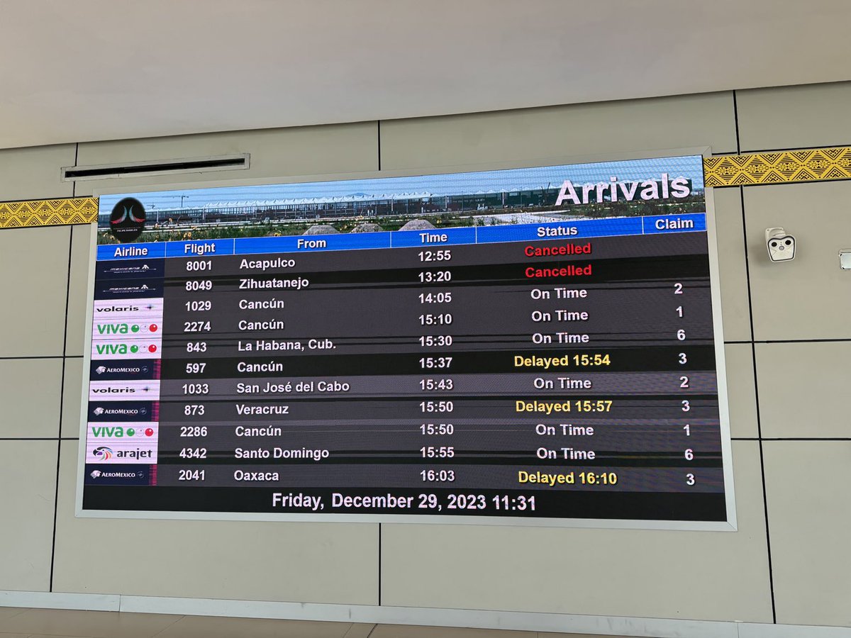 Dos vuelos de Mexicana cancelados hoy, es que por que la necedad de evitar que lo hagan y operen los expertos en cada área? Aeropuertos Aifa y Tulum, Tren Maya, Mega Farmacia y ahora Mexicana.. 4T Chafa!