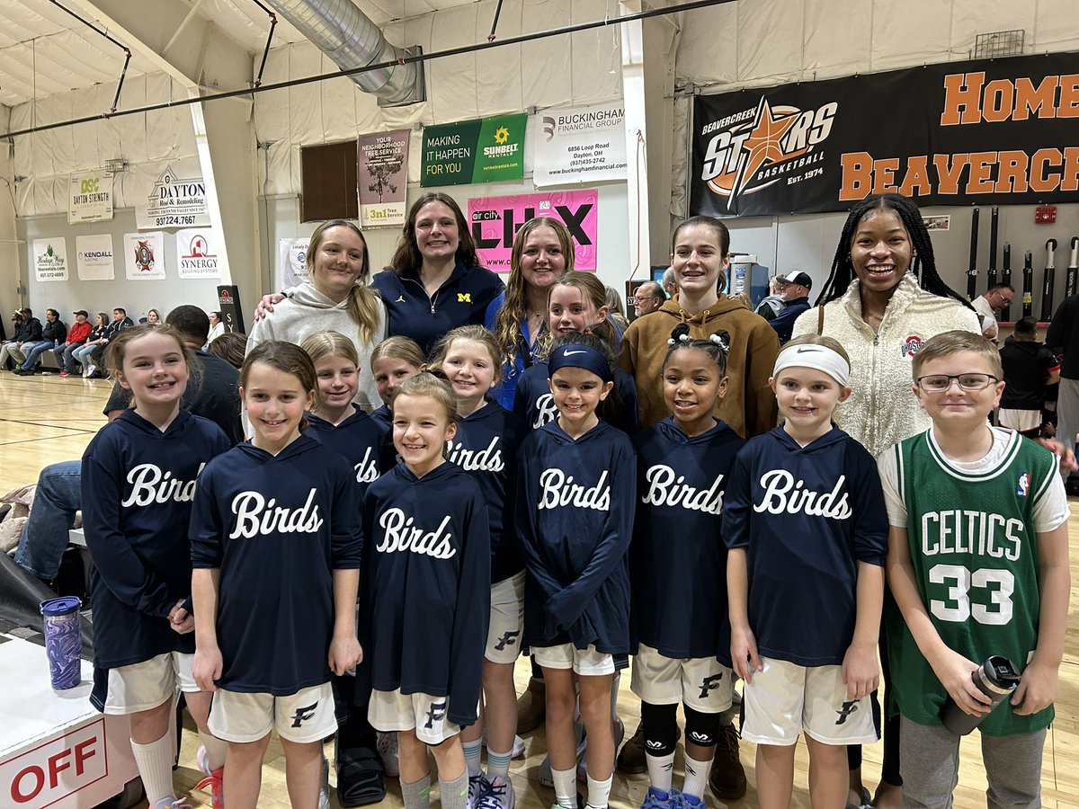Our little team was so happy to have the support of <a href="/FairmontGB/">Fairmont Girls Basketball</a> at their game this evening! Love these amazing role models! <a href="/DarlisPeriman10/">Darlis Periman</a> #WeAreFirebirds
