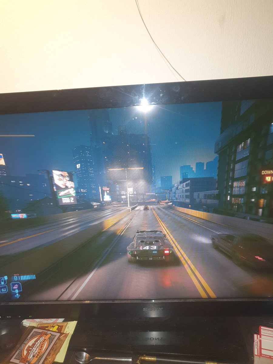 TotallyAGenious's tweet photo. Insanely drunk and playing cyberpunk for the first time (It's 2 AM in Denmark atm) https://t.co/xFEAT0cwNJ