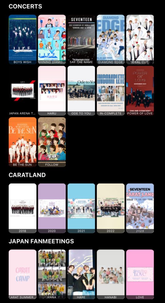 #SVTFLIX has been updated with over 20 new contents! Seventeen concerts & fan meetings have been moved to the top of the carrd, so it’s easier to access. (link on pinned)
