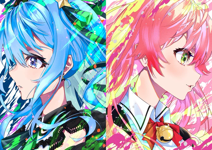Colorfulな絵が好きです 来年もたくさん描くぞ 2枚を1枚にまとめましたごめんなさい #2023年自分が選ぶ今年の4枚