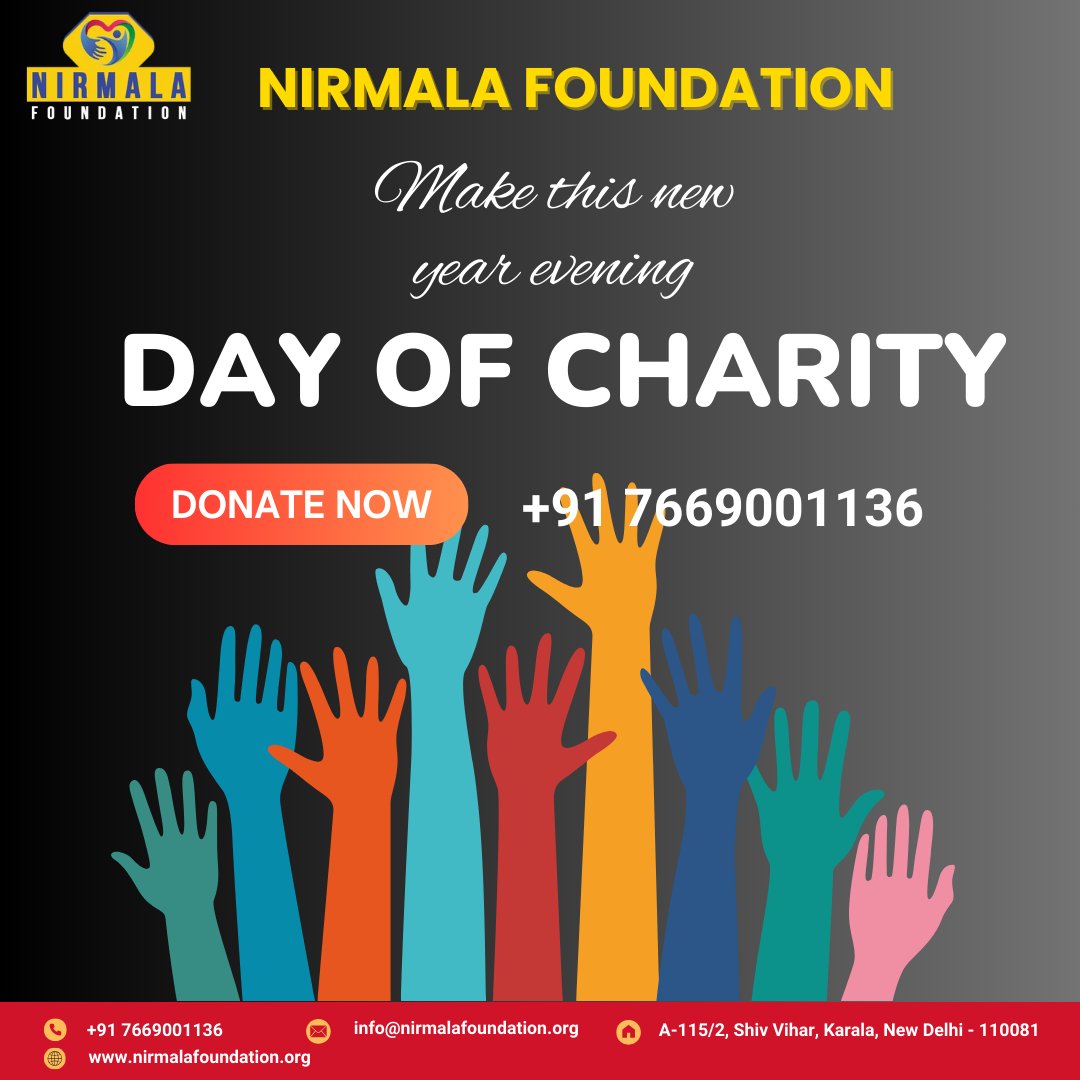 #NewYearGiving #SpreadJoy #DonateForChildren #MakeADifference #NirmalaFoundation #GiftOfLove #HappyNewYear #CharityForKids #SupportUnderprivileged #TogetherWeCan #GiveBack #BrightenTheirFuture #KindnessMatters #HelpingHands #SeasonOfGiving #ChildhoodJoy #DonateNow