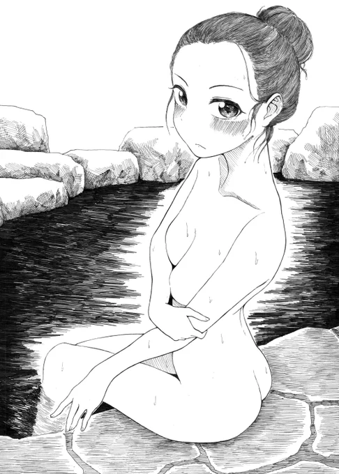 ガルズビお風呂イラスト本に入る予定の関ちゃんです。原画も売ろうかなって思ってます。