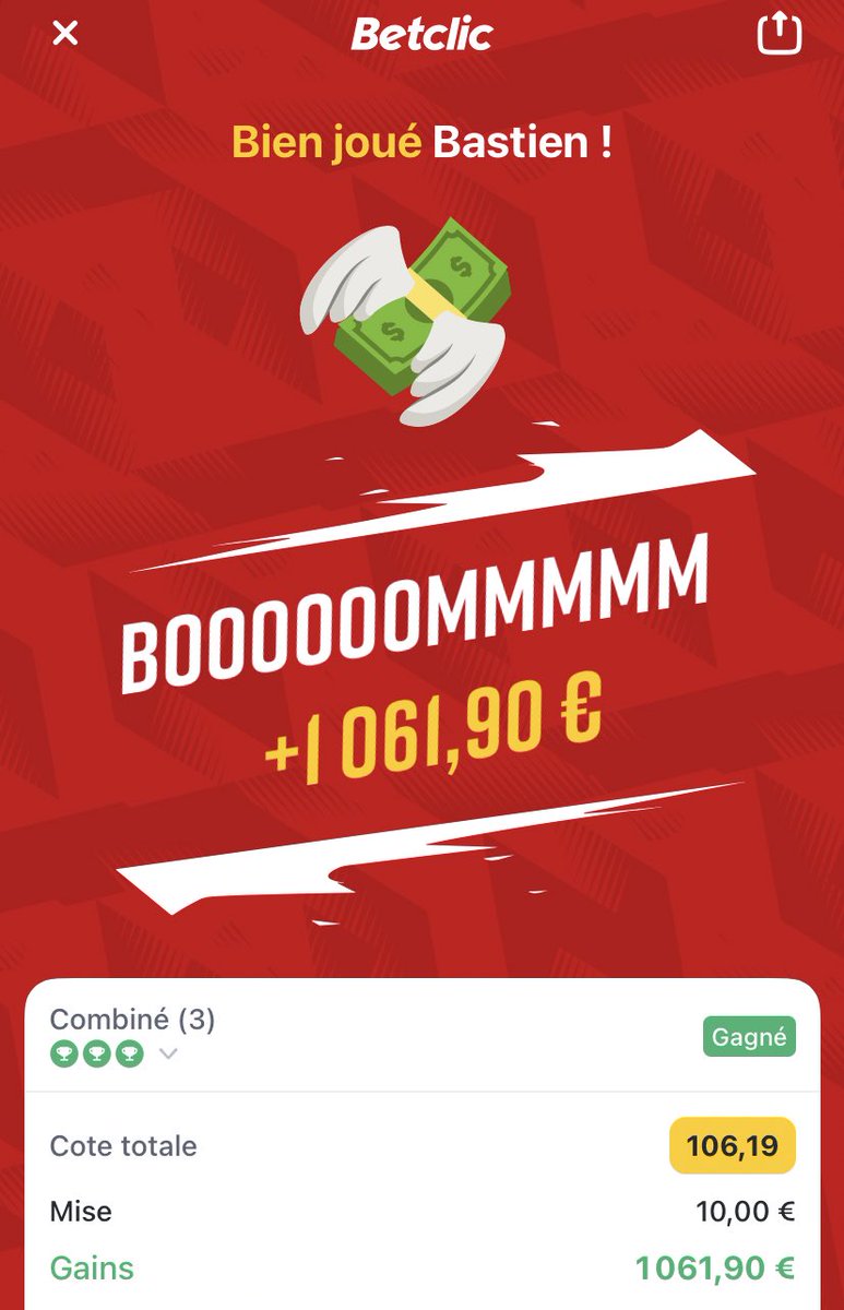 HelekTips's tweet image. Olala le beau réveil 🥰

la belle côte à 106 qui passe 👀

+1061€

GG à tout ceux qui ont suivis 🫶

À ce soir pour la suite

#TeamParieur #NHL #jackpot