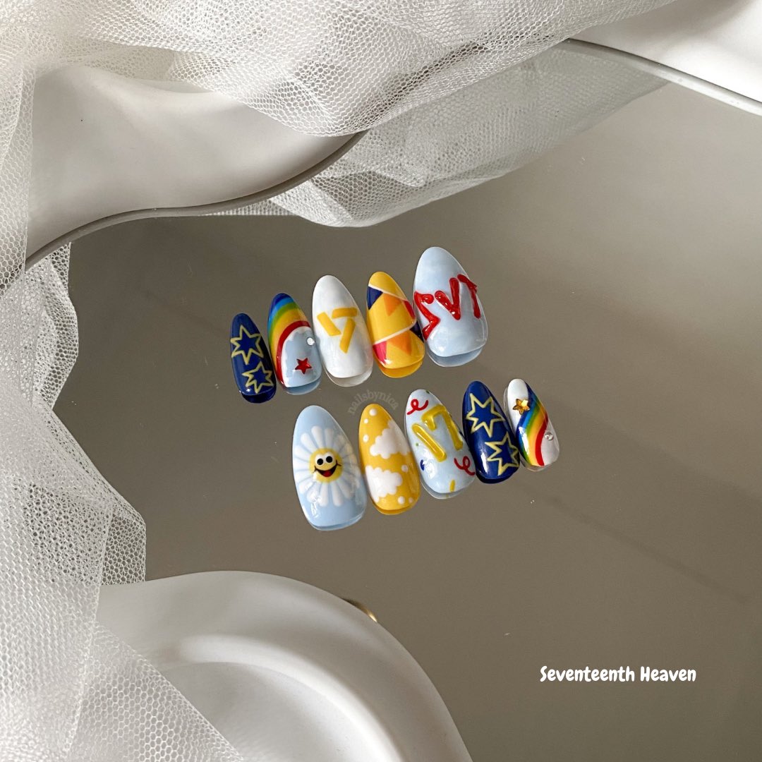 vminicaa's tweet photo. Nailsbynica | Seventeen inspired press on nails

Prices:
Seventeenth Heaven — 1,000
God of Music — 1,050

☁️Hand-made
☁️Re-useable
☁️ inclusive of application kit

Order here:
https://t.co/W1HDlOBA2z

Ship out date: January 5-10, 2024

Wts lfb ph Seventeen Follow to Bulacan https://t.co/YzORcHYmcX
