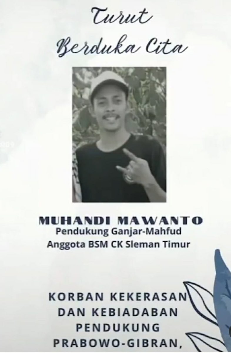 alex_hunter146's tweet photo. Relawan Ganjar-Mahfud Tewas DiAniaya Pendukung Prabowo-Gibran.
semoga almarhum diampuni dosa2nya dan terima disisi Allah SWT ...Amin🙏 https://t.co/B2SLa7Bv8E