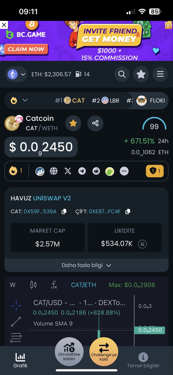 GemsCats's tweet photo. @MrBigWhaleREAL @okx Coins on #Solana making crazy pumps

$cat could be the next! 

@catcoin follow for the latest update

 $cat token on #solana network  -LP Burned -Mint Authority revoked -Mcap Below 1m -Available on Top 3 Chains 

Wait for pullback to ape in a small spot bag https://t.co/9v3ORh4g62