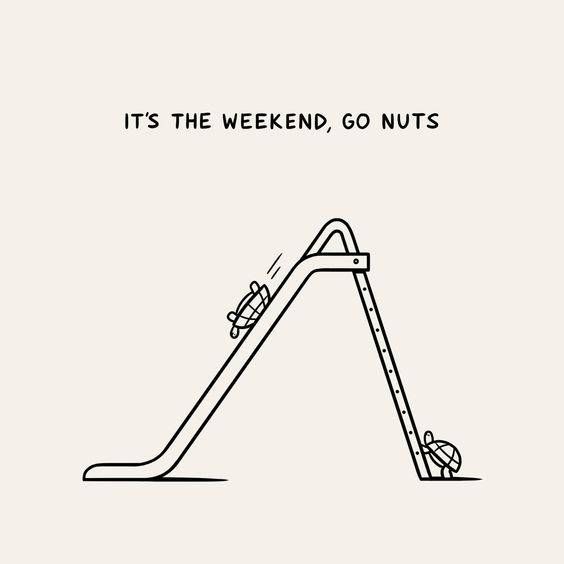 Weekends are for rediscovering the joy of sliding into new adventures.

Go ahead, take that slide…and why not go nuts while you’re at it? 😉🚀

#AdventureAwaits #WeekendWarrior”