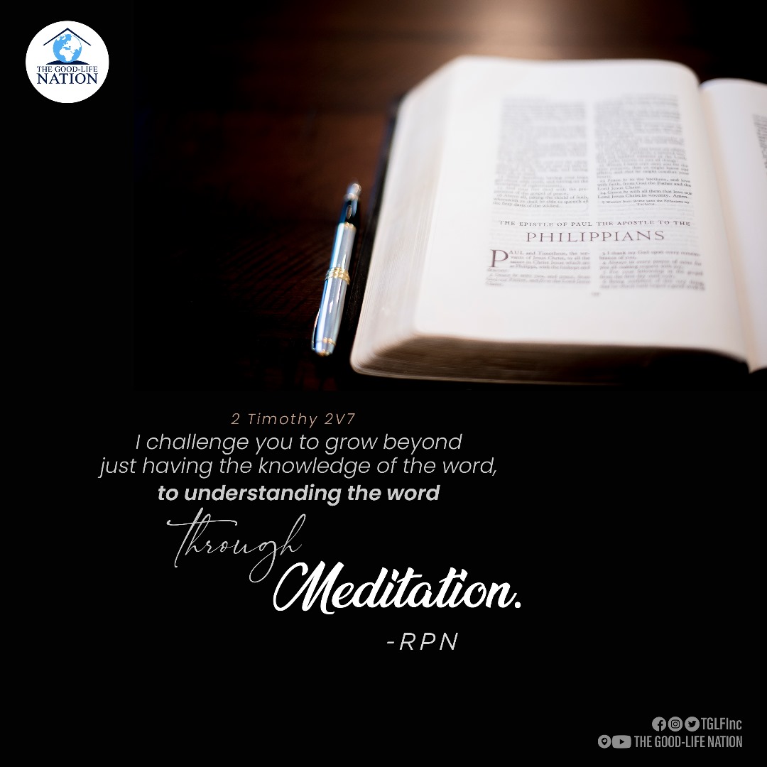 I challenge you to grow beyond just having the knowledge of the word, to understanding the word through meditation. 2 Timothy 2V7. -RPN

#RPN

#KingdomExpansion

Watch live, subscribe, like, and click 🔔