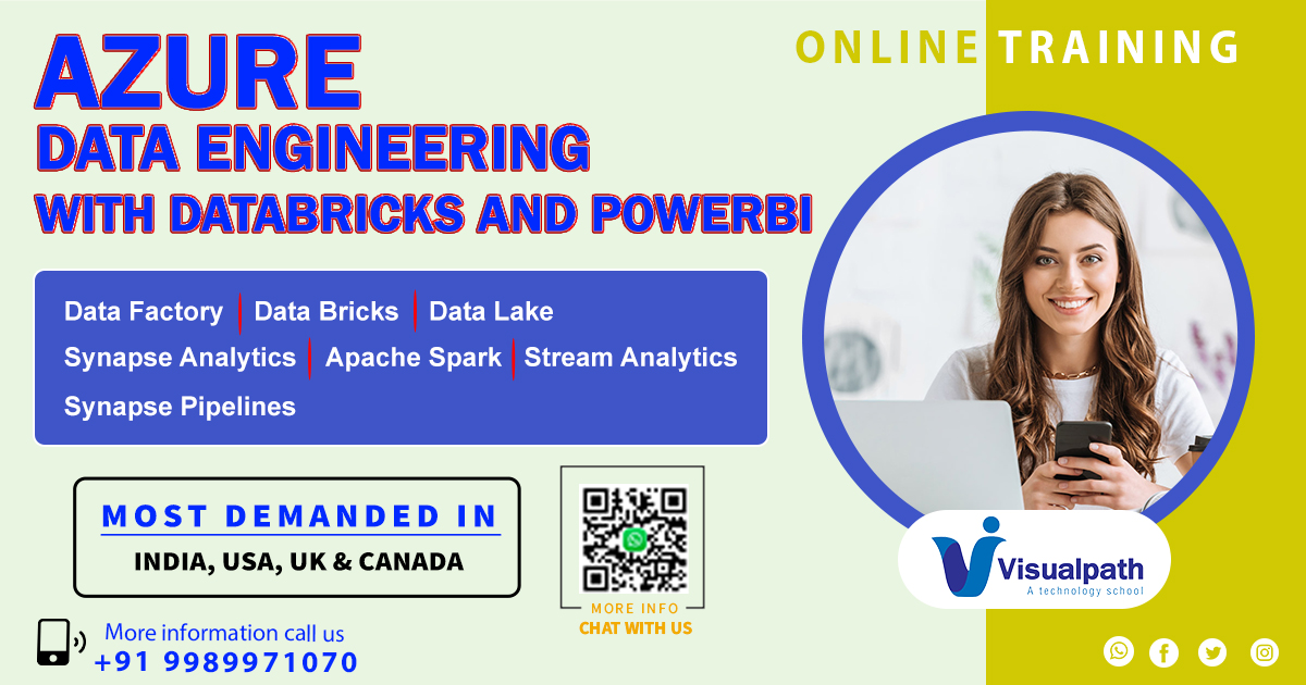 Jay_visualpath's tweet image. @VisualpathEdu Teaching is the best Azure Databricks Training. It is the NO.1 Institute in Hyderabad Providing Online Training Classes.
Contact us +91-9989971070.
Google form: bit.ly/3tbtTFc
Visit : visualpath.in/azure-data-eng…
#AzureDatabricksTraining #MicrosoftPowerBI