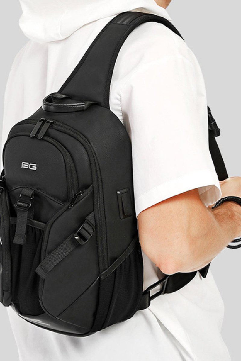 Upgrade your style with our Men’s Chest Bag in fashionable black. A designer side bag with a soft handle for a touch of luxury. Shop now for sleek and functional fashion.#travelbag #casualbag #daypack #backpack #shoulderbag #messengerbag #slingbag
#lightweightbag #fashionbag