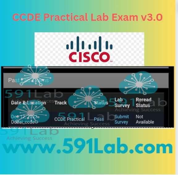 MujibulA96856's tweet image. Check Our Recent CCDE Practical Lab Exam v3.0 Pass on December 12th from 591Lab.
Visit 591lab.com for more details.
#certcollection #CCIE #proxysupport #informationtechnology #cloutmma3 #السوبر_التركي #ابو_عبيدة #ولعت #lufc #CyberAttack #CyberSecurity #AyodhyaAirport