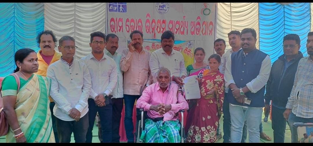 Block Level " Bhima Bhoi Samrthya Abhijan Sibir(BBSA)" camp was organized at Nandahandi Block on 28-12-2023 total 110 Nos of Disable beneficiary registered in different category and 84 Nos of Certificate generated after the check up of the Doctors