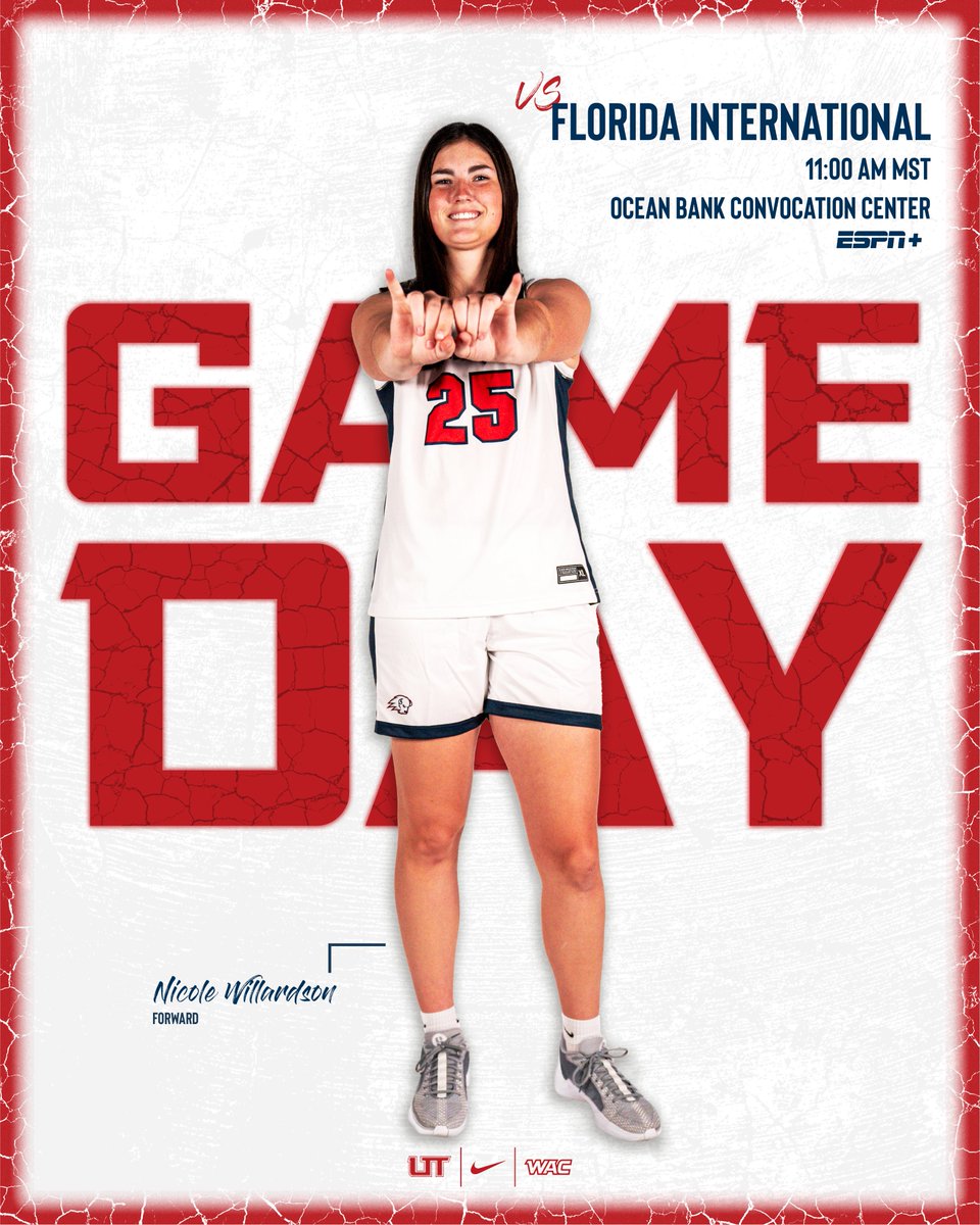 GAME DAY in South Beach!!! 
🏀 - at <a href="/FIUWBB/">FIU Women’s Basketball</a>
⏰ - 11 a.m. (MT) 
🏟 - Miami, Fla.
📺 - shorturl.at/nvF68
📊 - shorturl.at/ghnLV
#UtahTechBlazers | #WACwbb | #WAChoops