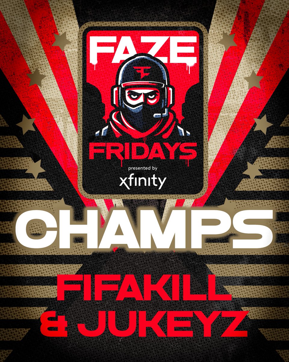 THE FAZE FRIDAY WEEK 2 CHAMPIONS

🏆 @Fifakill_ 
🏆 @Jukeyz 

@Xfinity | #XfinityPartner