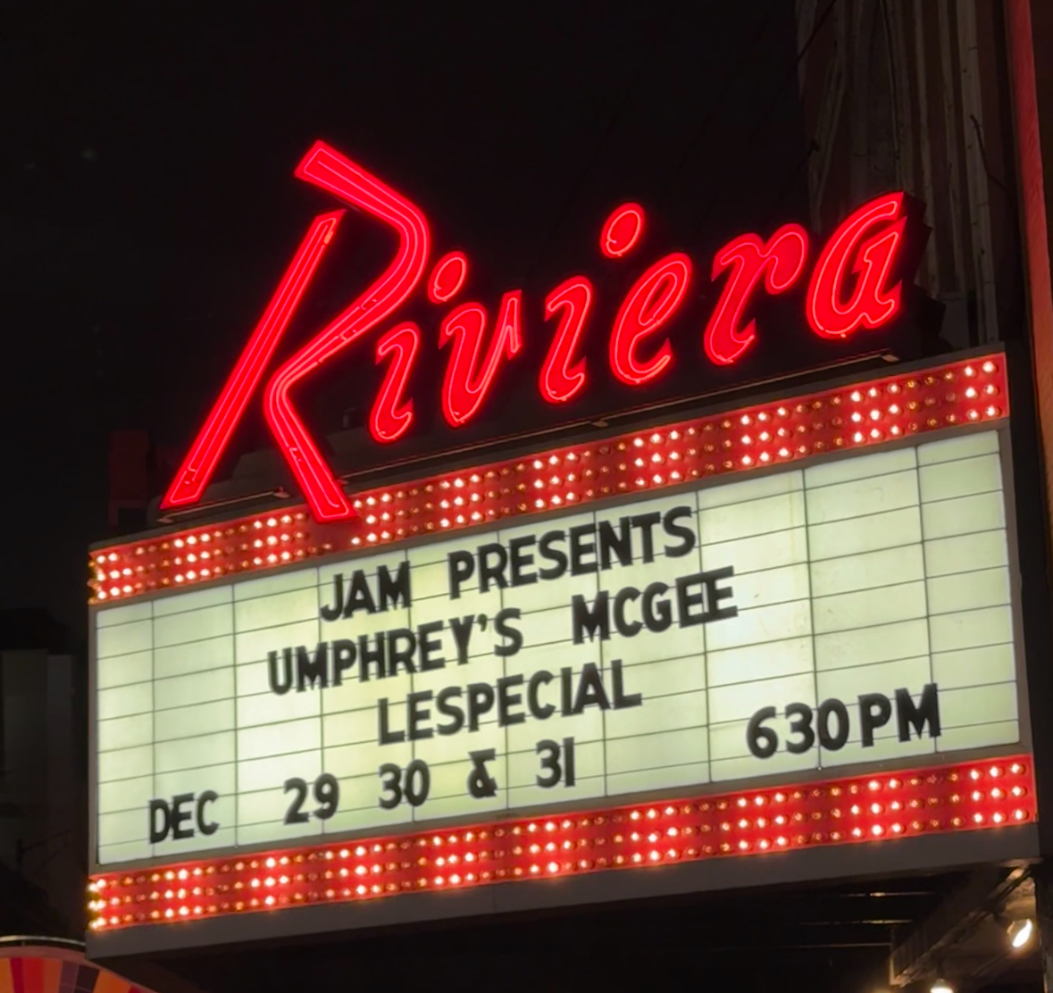 12/29/23
Chicago, IL
<a href="/TheRivChicago/">The Riviera Theatre</a> 

Night I Set I
w/Rory Dolan on drums

Push The Pig

#umphreys #umNYE